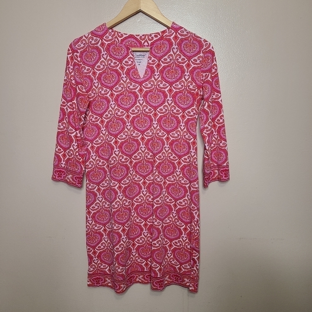 Coolibar UPF 50+ Oceanside Tunic Shoreside Swim Dress Coverup